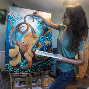 commission hand painting stretched canvas
