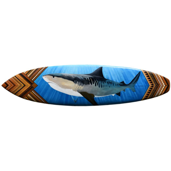 Close Encounter hand painted surfboard by Kat Geesaman with Ransom Studios