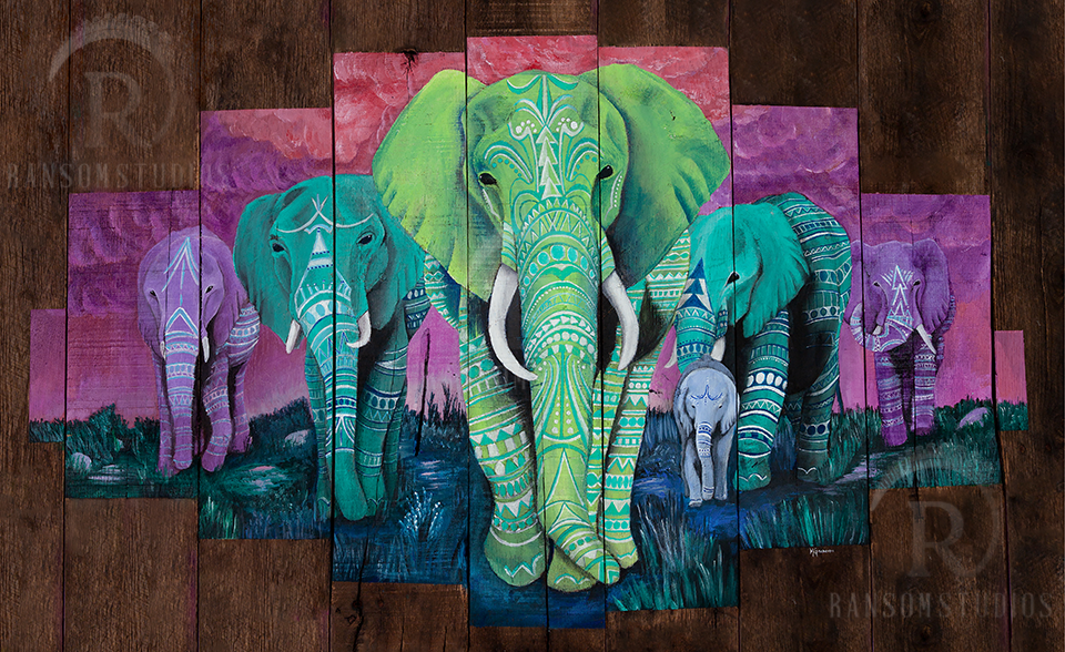Elephant Tribe - Giclée Print