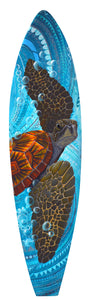 Turquoise Dive - Replica on Wood