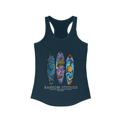Women's Racerback Tank (Navy)